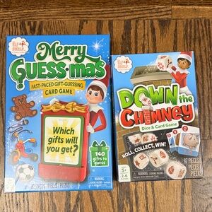 Merry Guess-mas and Down the Chimney Card Game Set NEW